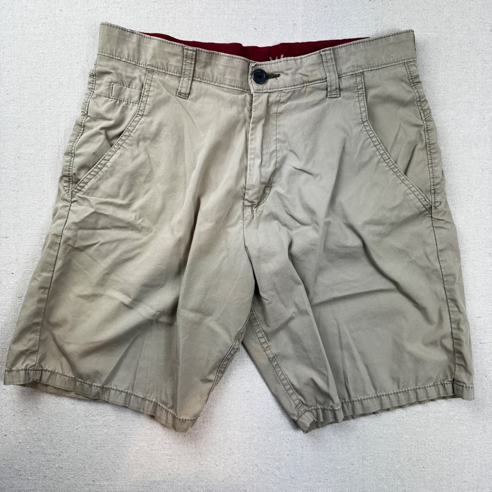 Wrangler Outdoor Mens Khaki Tan Cargo Shorts Size 30 NW945DH Stretch Hiking